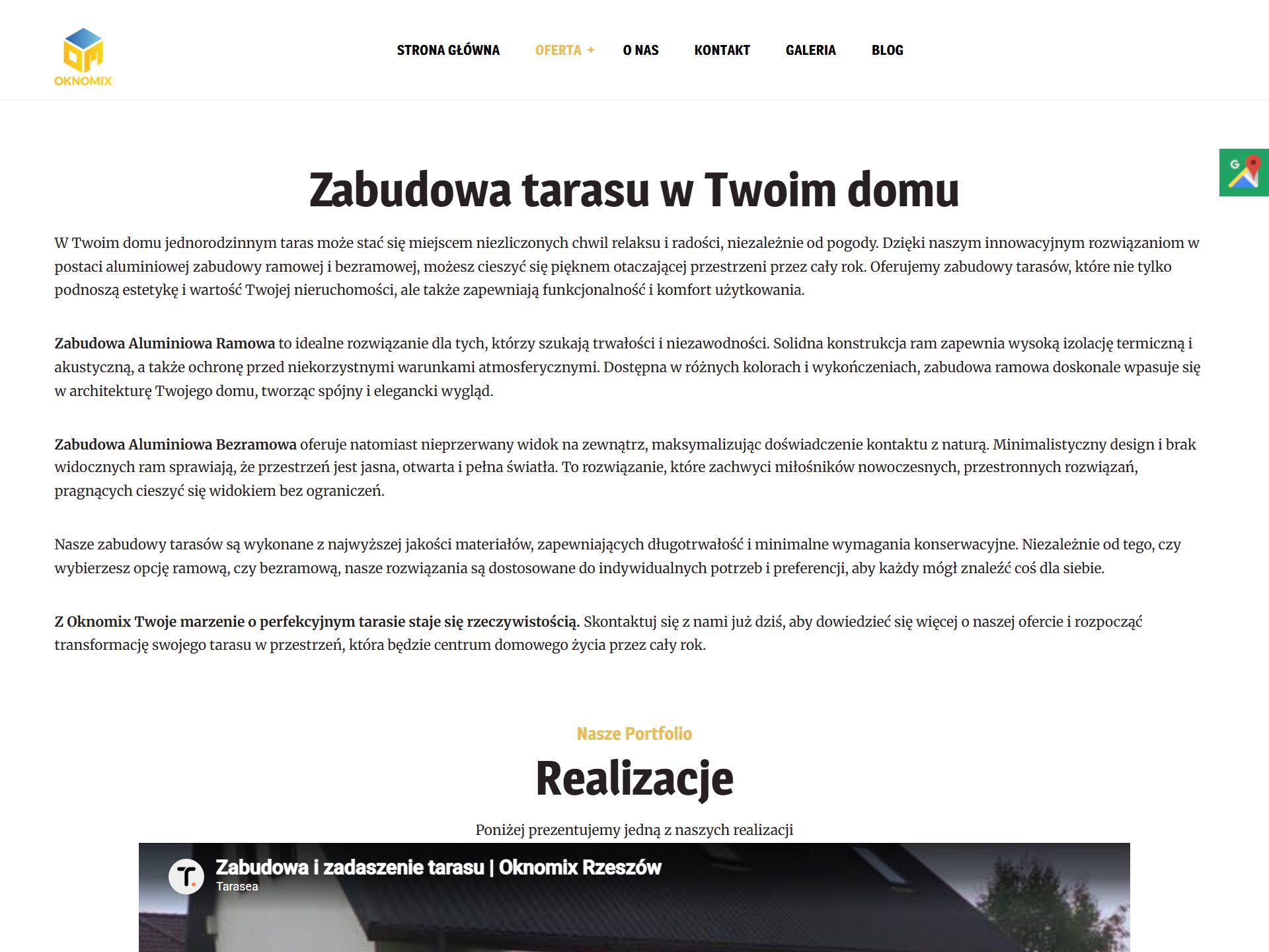 Tarasea: stara strona